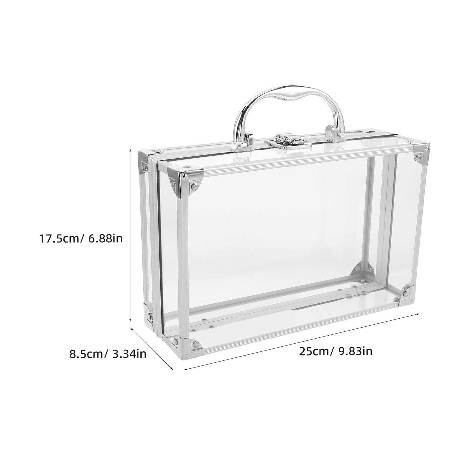 Gatuida Scatola Porta Libri Trasparente con Maniglia Portatile Contenitore con Coperchio di Sicurezza per Protezione da Polvere e Umidità Custodia Multifunzionale per Studio Ufficio e