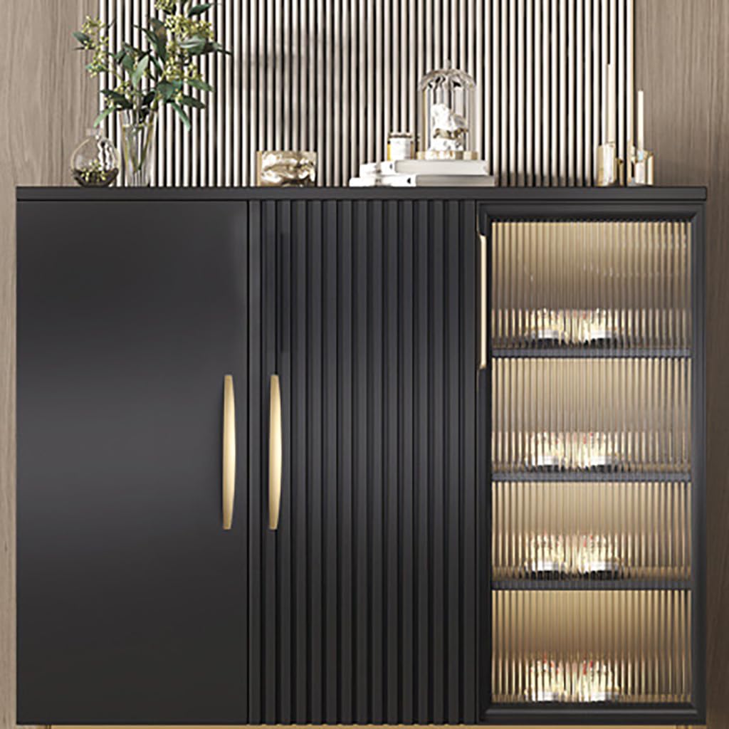 ESreake 4Pcs Solid Arch Cabinet Pulls Handles Knobs,9 inch Large Heavy Modern Elegant Curved Handle Cabinet Handles,Arcuate Zinc Alloy Drawer Pulls