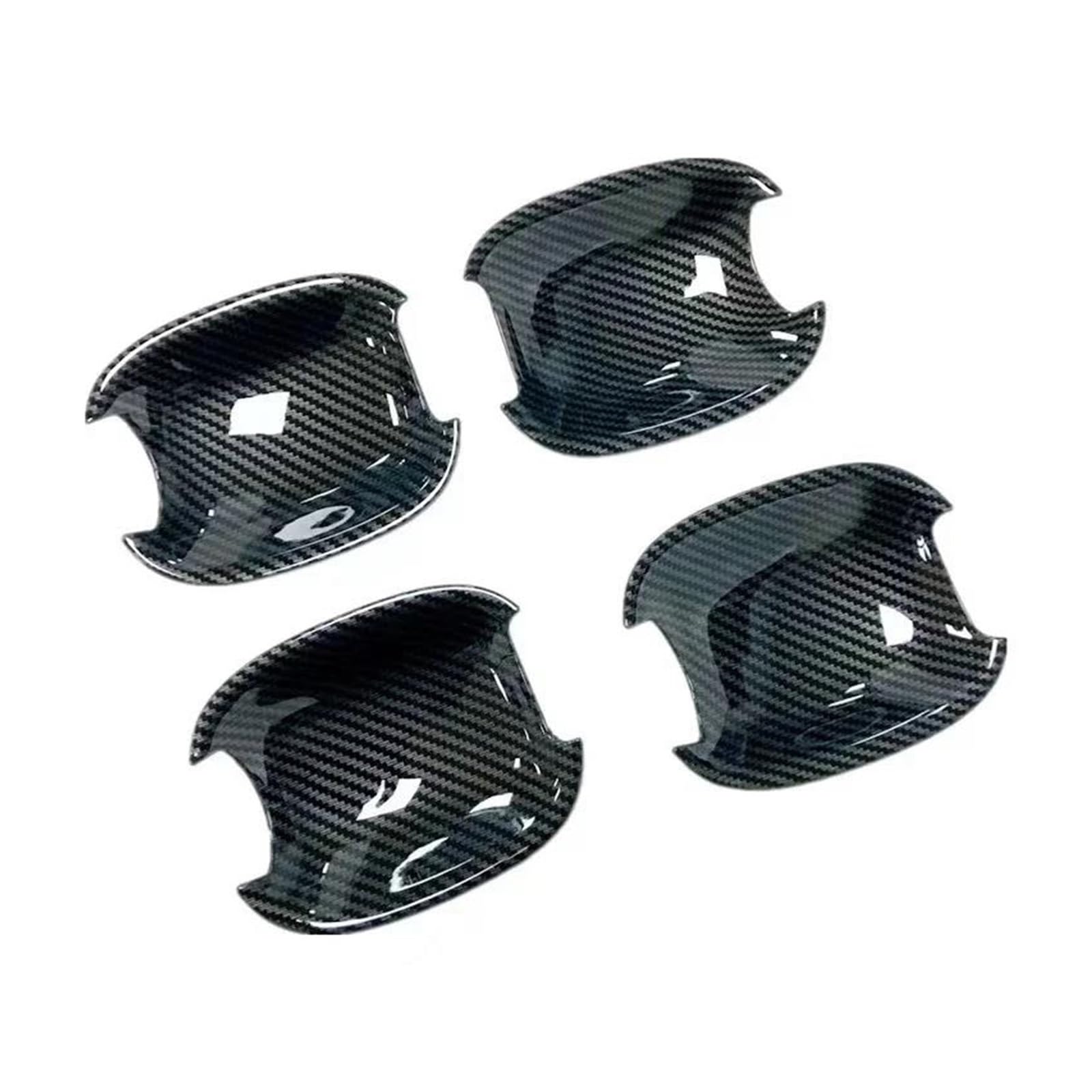 KJHOPY Carbon Fiber Chrome Car Exterior Door Handle Cover Trim Sticker Styling for A3 S3 2014-2020(Style 1)