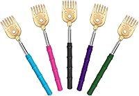 Vista 1 de SinLoon 5 Pack Telescoping Back Scratcher, Gift Manual Back Scratchers, Metal Portable Extendable Back Scratcher, Stainless Steel Back Massager Tool
