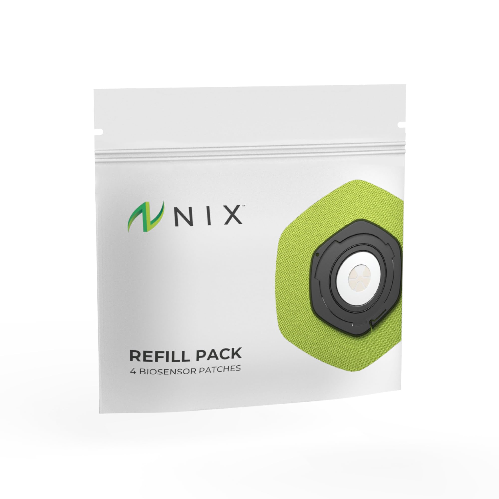 Nix Sweat Patch Refills – 4 Single-Use Hydration Patches for Reusable, Rechargeable Pod, Tracks Fluid, Electrolyte, Sodium Loss, Non-Invasive,