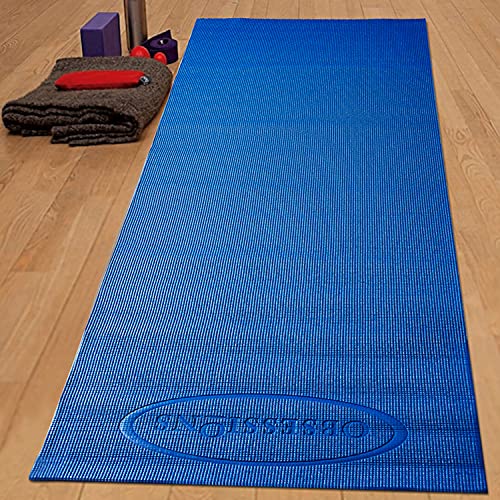 See full amazon price history chart for OBSESSIONS Anti-Slip PVC Solid Yoga Mat with Carrying Strap (W)61 X (L)173cm, Blue OBSESSIONS Anti-Slip PVC Solid Yoga Mat with Carrying Strap (W)61 X (L)173cm, Blue (B09WMRQKY5) Amazon Price History, Amazon Price Tracker