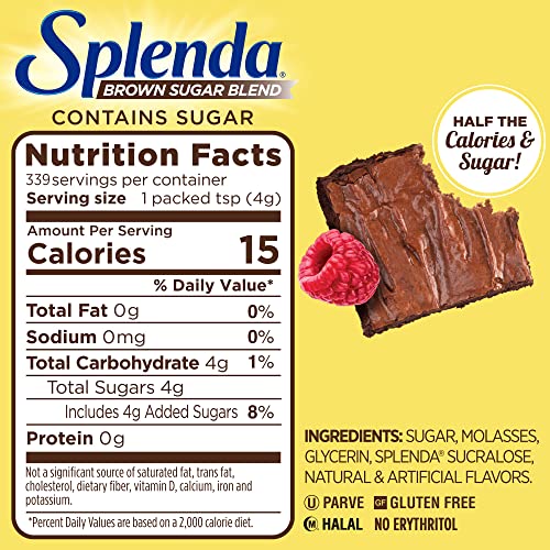 Image of SPLENDA Brown Sugar Blend Low Calorie Sweetener for Baking, 3 Pound