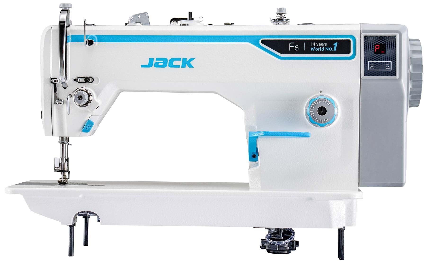 GDG Jack F6 Macchina per Cucire Industriale Lineare a Punto Annodato | Lineare AI AMH1, Fortress Electric 110-295V, 5.000 rpm, piedino 5-13 mm. Per tutti i tessuti senza regolazioni manuali.