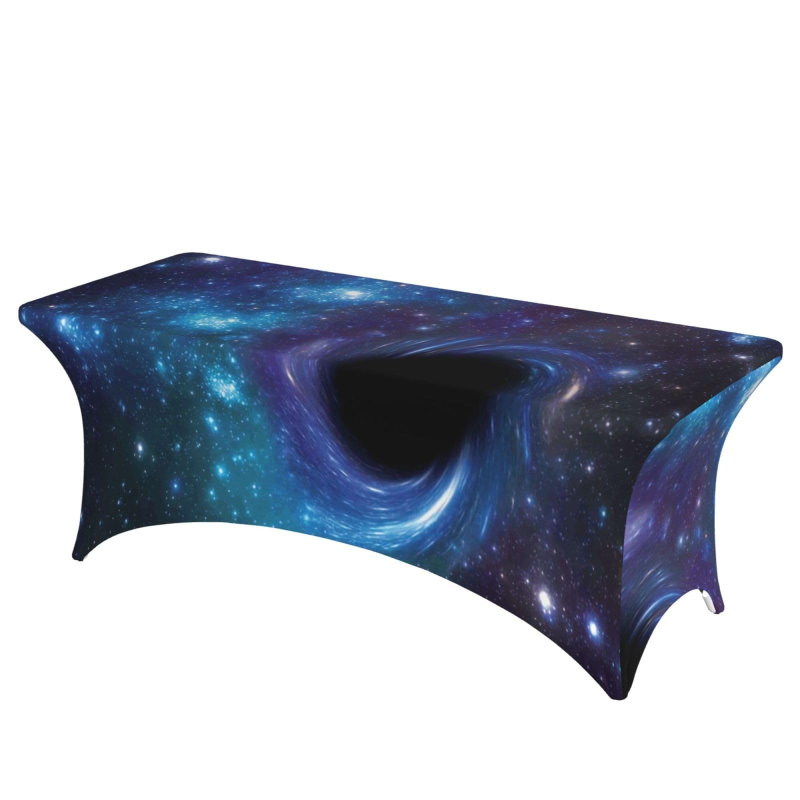 AYYQWE Galaxy Print Elastic Rectangular Tablecloth For Banquet Outdoor Picnics Office Table Cover