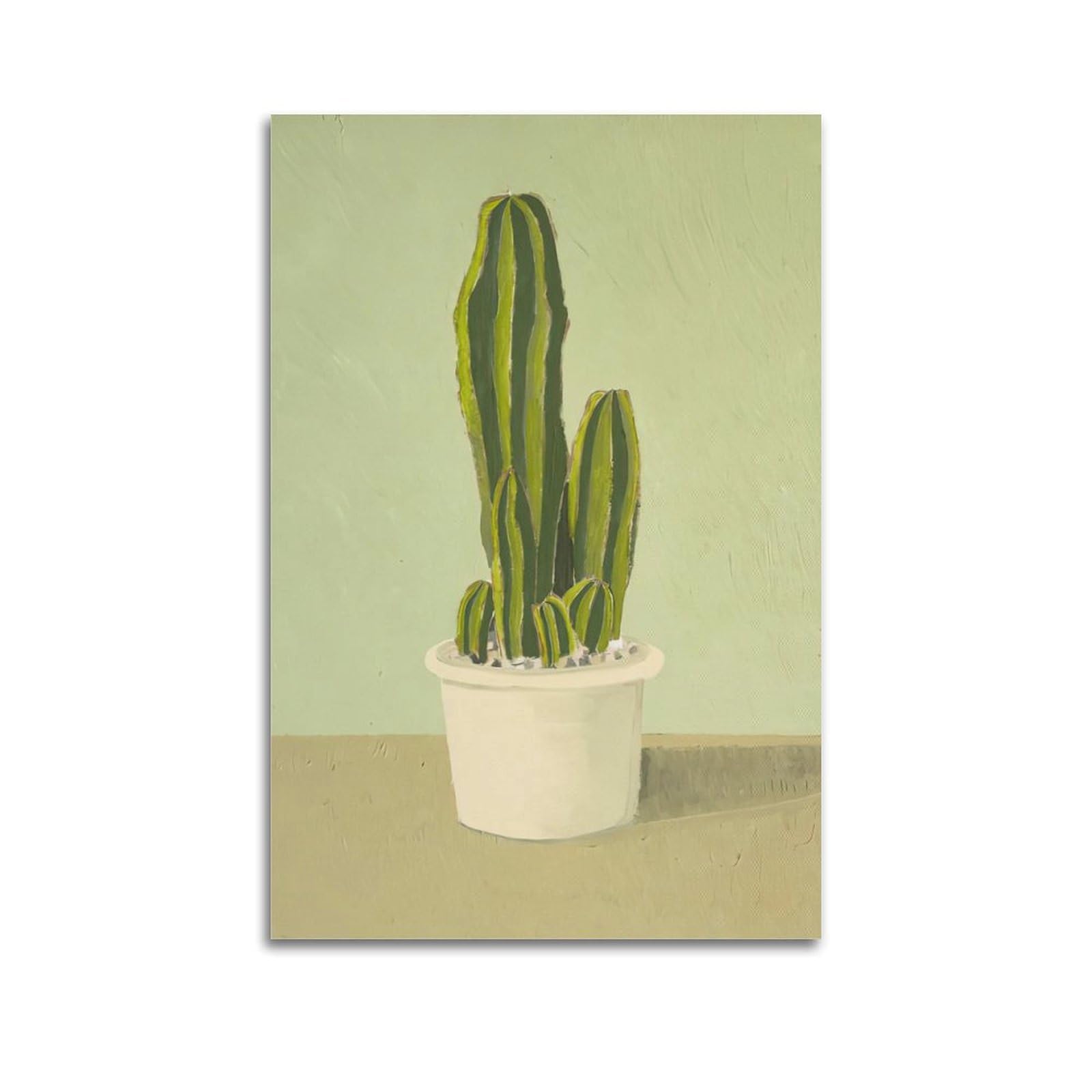 DLJGDS Simple Plant Poster Oil Painting Cactus Decorative Painting Canvas Wall Posters And Modern Family Bedroom Decor 24x36inch(60x90cm)