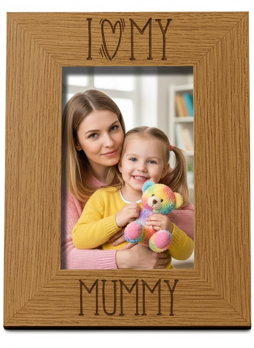 I heart my Mummy photo frame (5 x 7 Inch)