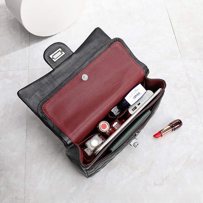 Light luxury women's bag sheepskin shoulder messenger chain bag4