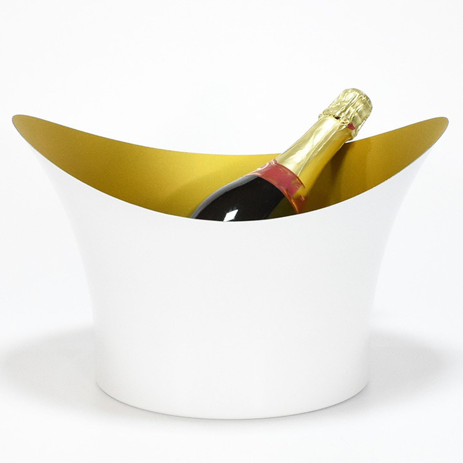 Cubitera Grande, Champanera de Acero Inoxidable para Fiestas, Cubitera Vino, Cubiteras para 4-5 Botellas de Cerveza y Champán(Black)