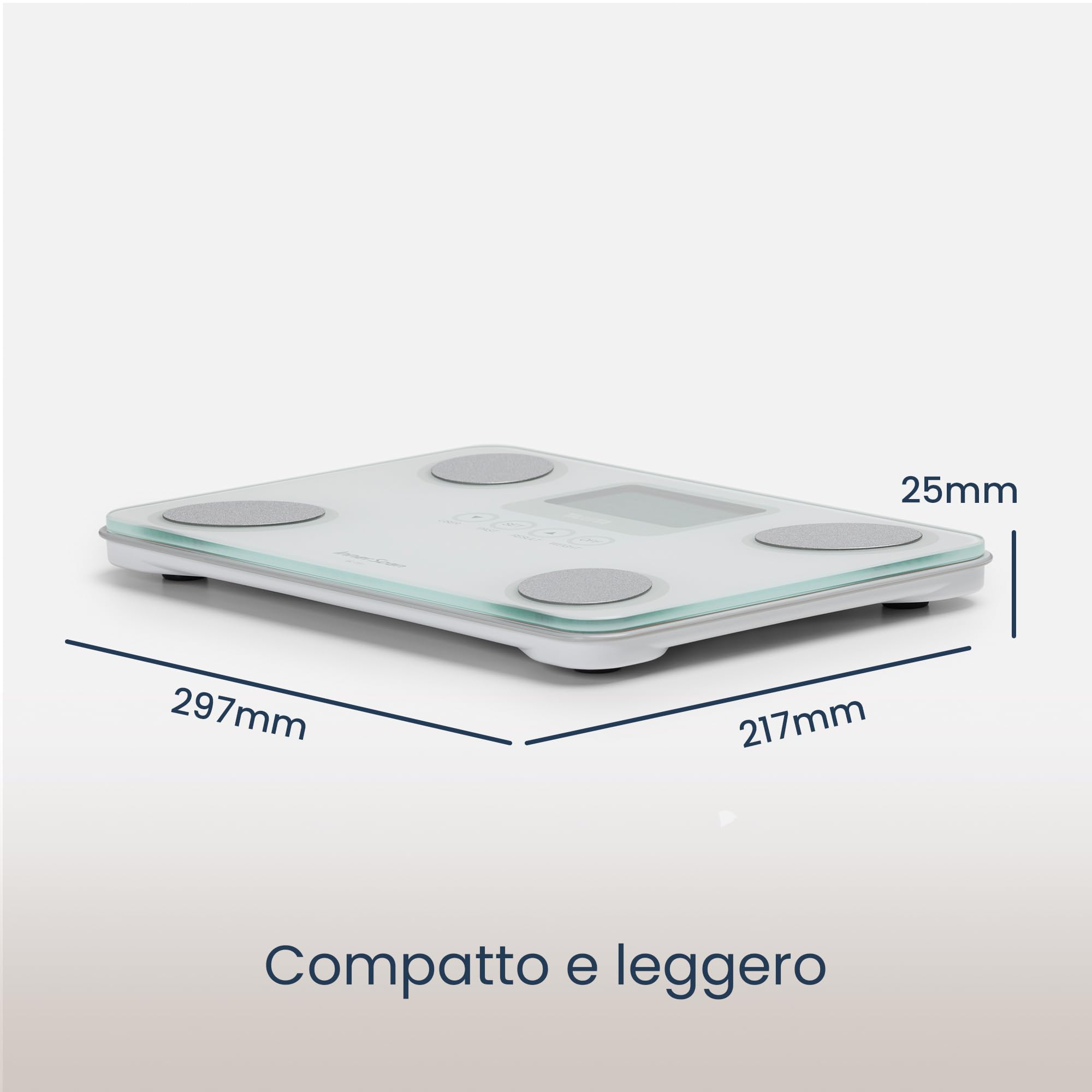 TANITA BC-731 Monitor della Composizione Corporea Innerscan Compatto in Vetro, Display LCD, di Facile Lettura, 10 Misurazioni, Bianco