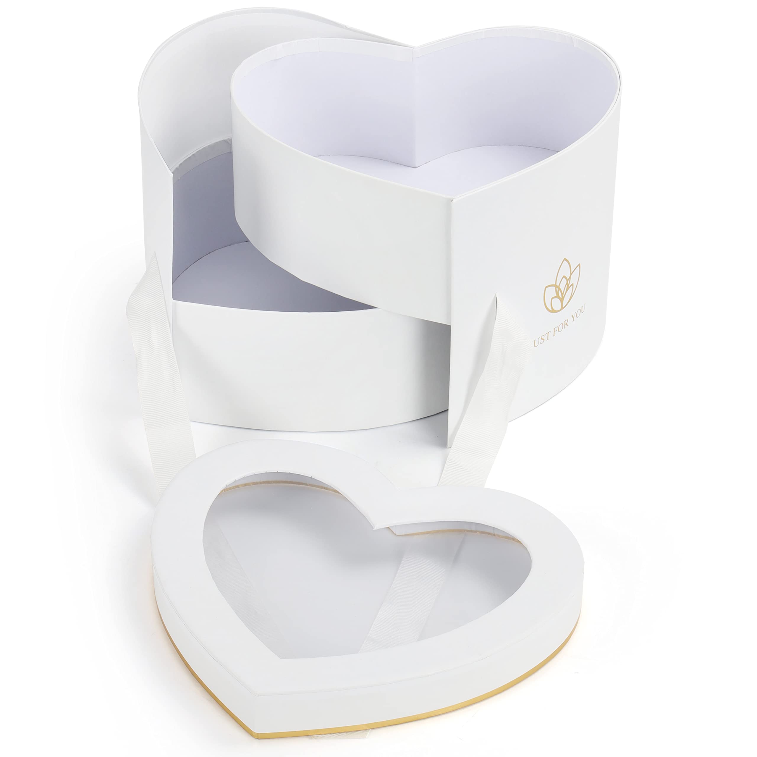 Kolldenn 12 Scatole Porta Fiori A Forma Di Cuore Rosa - Sacchetti Regalo Per Bouquet San Valentino, Matrimoni, Feste