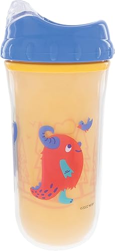 Miniatura 3 de Nuby Sipper frío aislado sin derrames 9 onzas paquete de 1 turquesa unicornio ballena