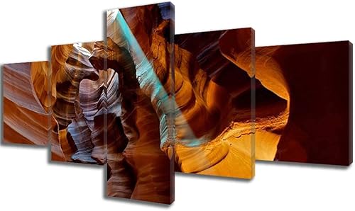 Vista 352 de Paisaje de 5 piezas pintura sobre lienzo