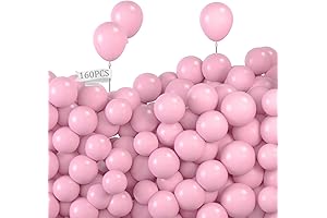 MCPINKY 160 PCS Baby Pink Balloons, Exquisite Pastel Pink Latex Balloons 5"...