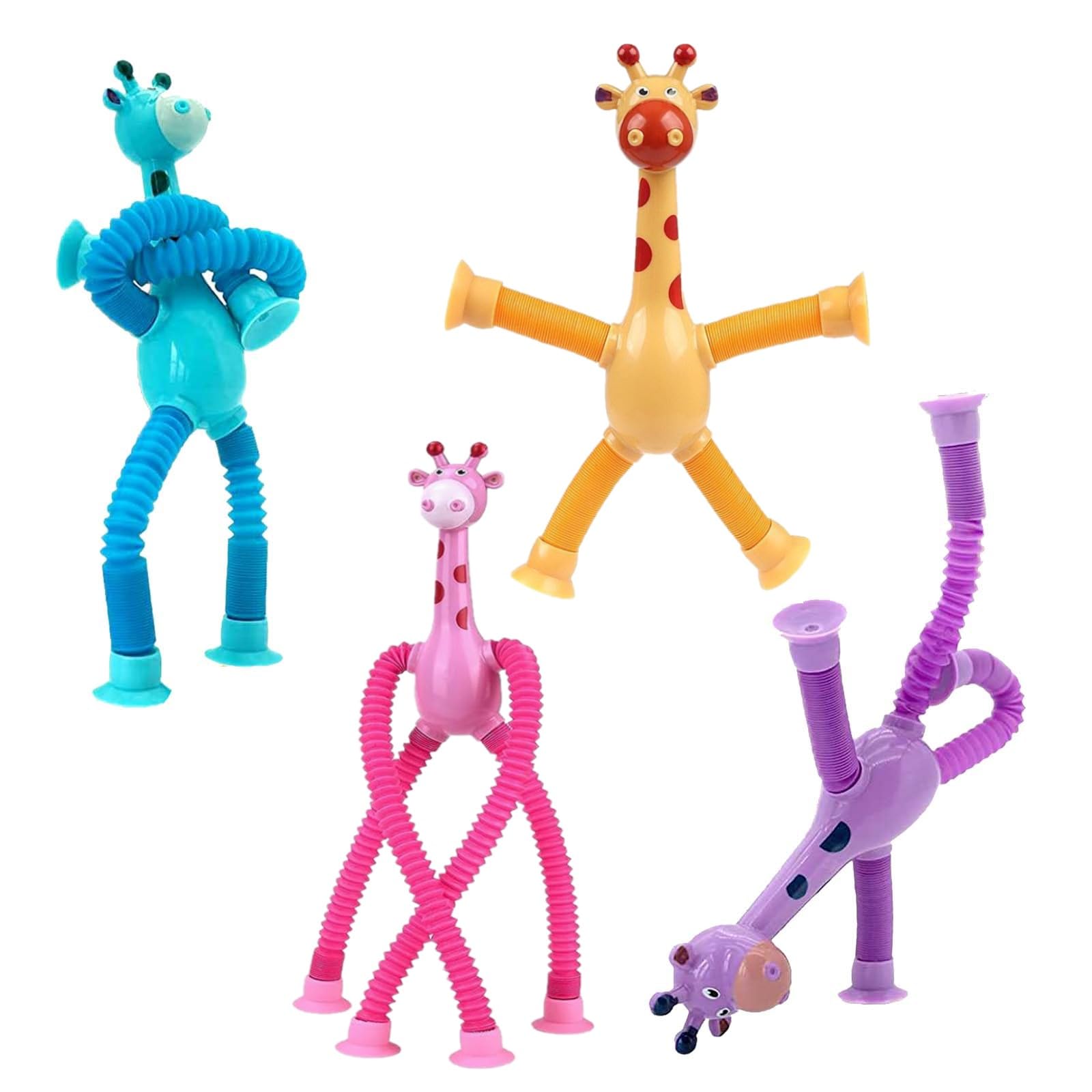 4 Stück Teleskop-Saugnapf Roboter Spielzeug – Sensorisch, Stressabbauend, Für Kinder & Erwachsene