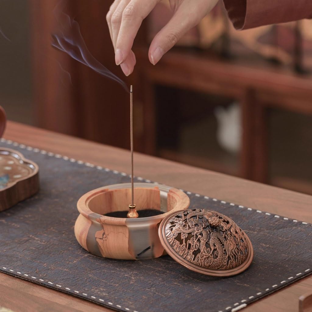 Quemador de incienso de cascada, para sala de té chino, budista, adornos para el hogar, interior, zen, quemador de incienso de reflujo