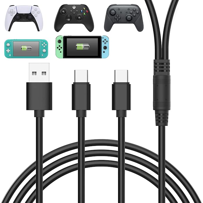 Buy YSplitter USB C Charger Cable for PS5 DualSense Wireless