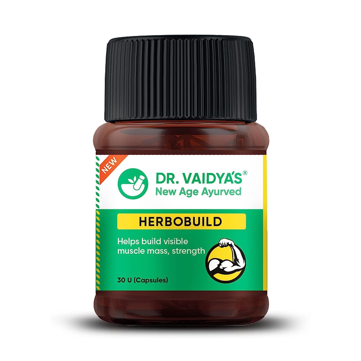 Dr. Vaidya’s Herbobuild Mass Gainer for Men | Ayurvedic Weight Gainer Capsules for Muscle Gain, Strength & Stamina | Safe & Natural Mass Gainer for Men – 30 Capsules (Pack of 1)