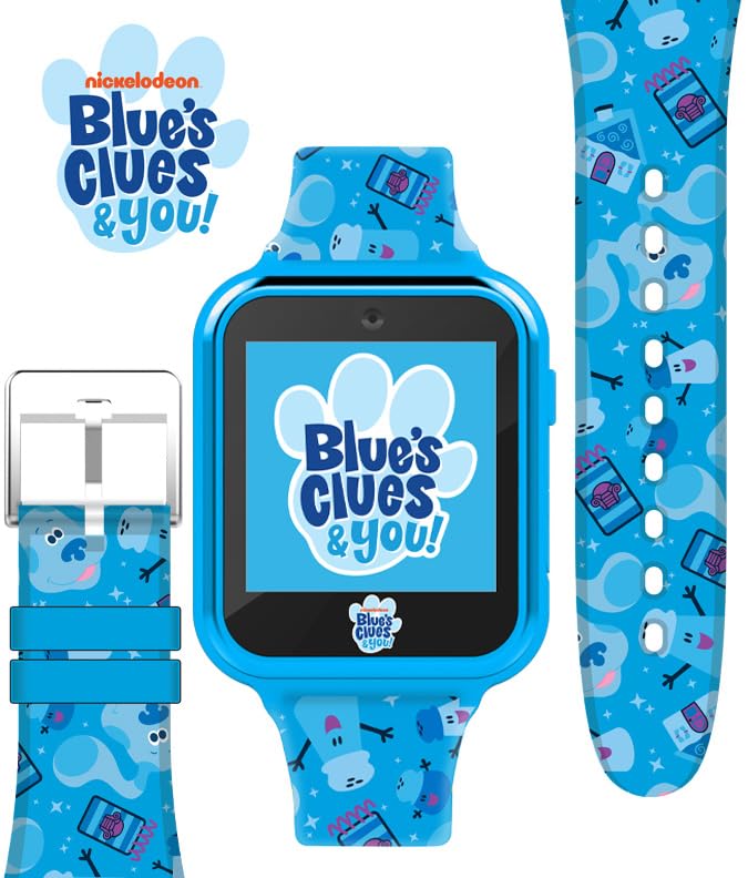 Image of Blue's Clues & You! Kids Smart Watch - Interactive Touchscreen with Games, Selfie Camera, Step Tracker, Alarm, and Printed Silicone Strap - Fits Wrists 5.5 inch to 8.0 inch