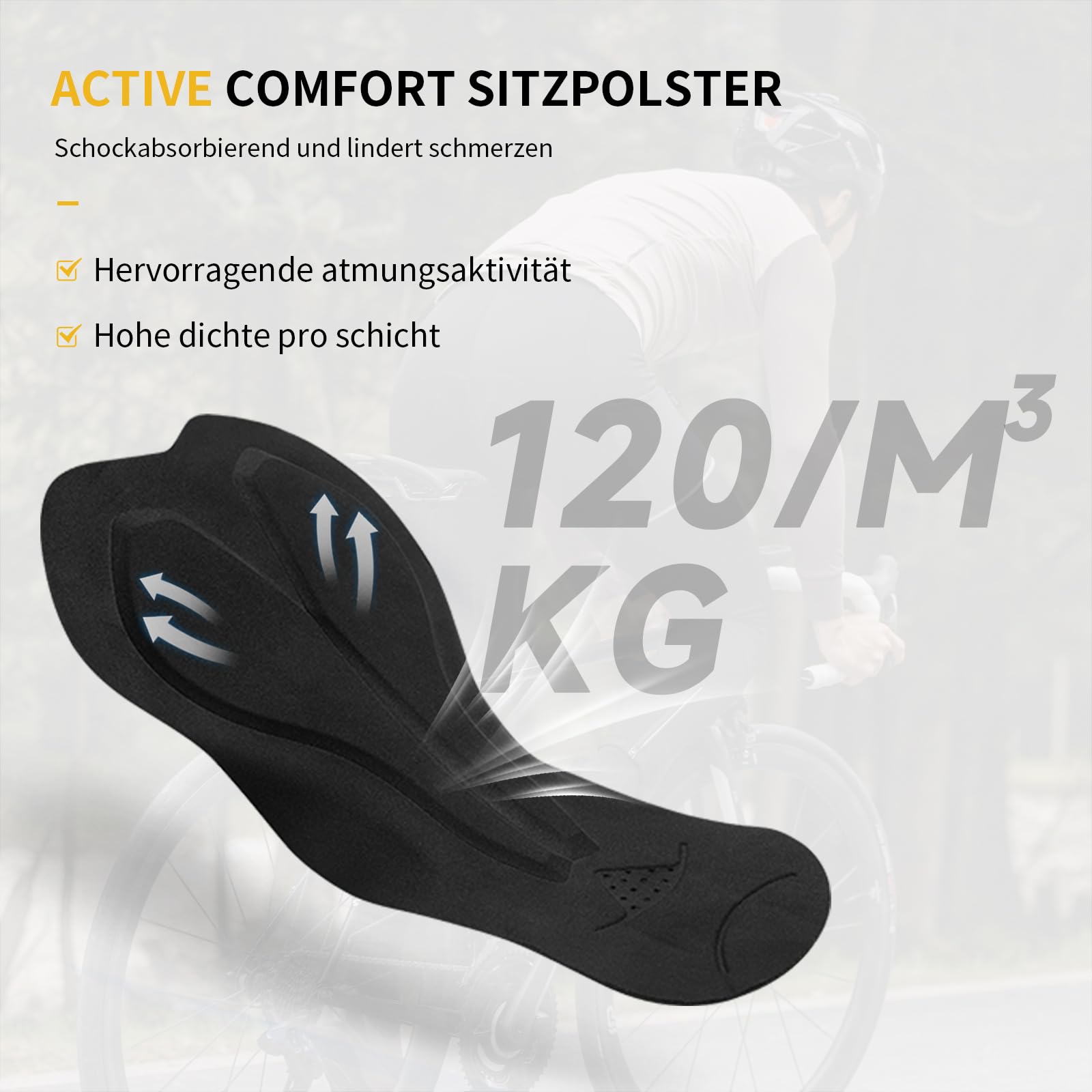 Santic Pantalones de ciclismo para hombre, térmicos, de alta elasticidad, largos, acolchados, con bolsillo lateral de malla