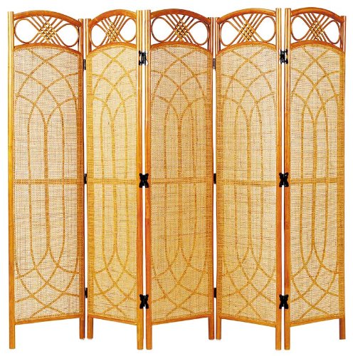 Amazon｜ラタン スクリーン 5曲 SC915｜間仕切り・スクリーン