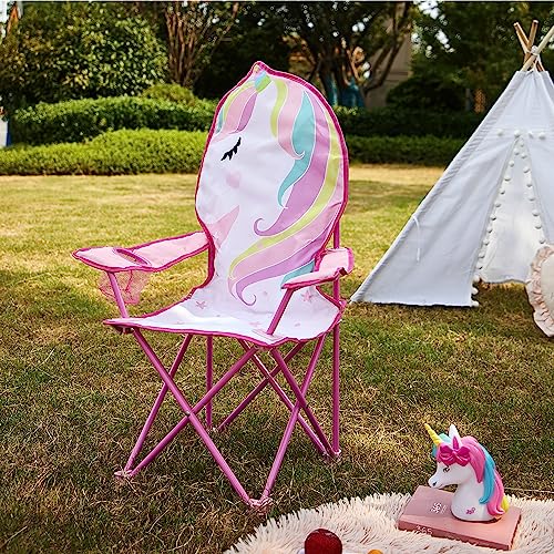 image for Heritage Kids Heritage Unicorn Themed Figural Folding Camp Chair,Light