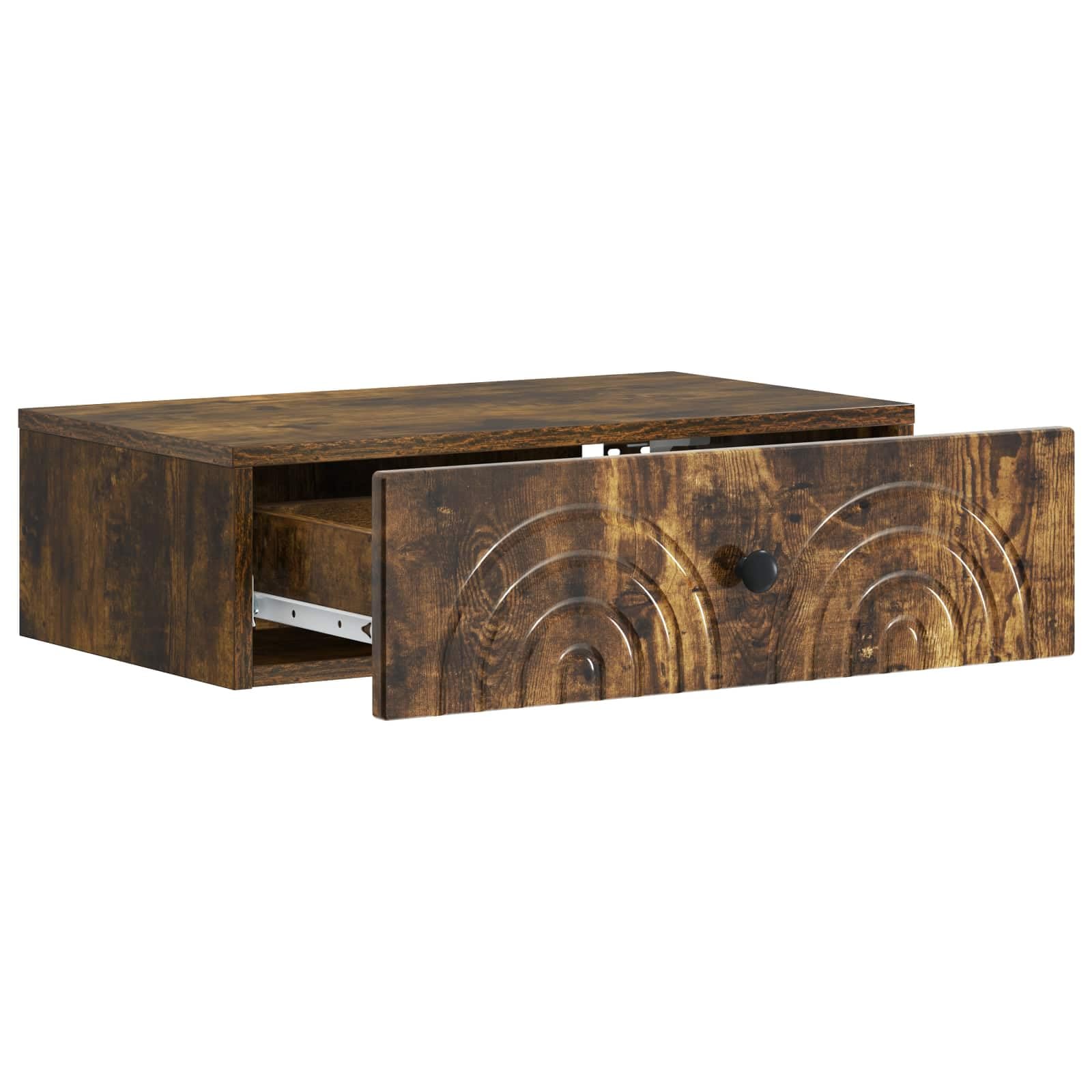 Wandtisch, 59 cm, mit Schublade, Holz | Kompaktes Design, Griffe aus Metall, Aufbewahrung der Küche, Pflege mit feuchtem Tuch