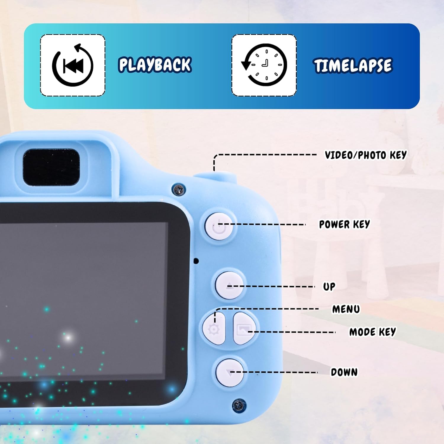 BuyLuxe Mini Camera for Boys & Girls | HD Digital Kids Camera with Video Recording, Photo Capture, Rechargeable Battery | Lightweight & Portable Toy Camera for Kids 1