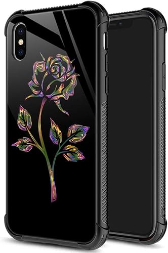 Miniatura 39 de funda para iPhone X/XS, vidrio templado 9H, diseños para niñas y mujeres, de silicona suave TPU, resistente a los golpes, de 5.8 pulgadas, Girasoles