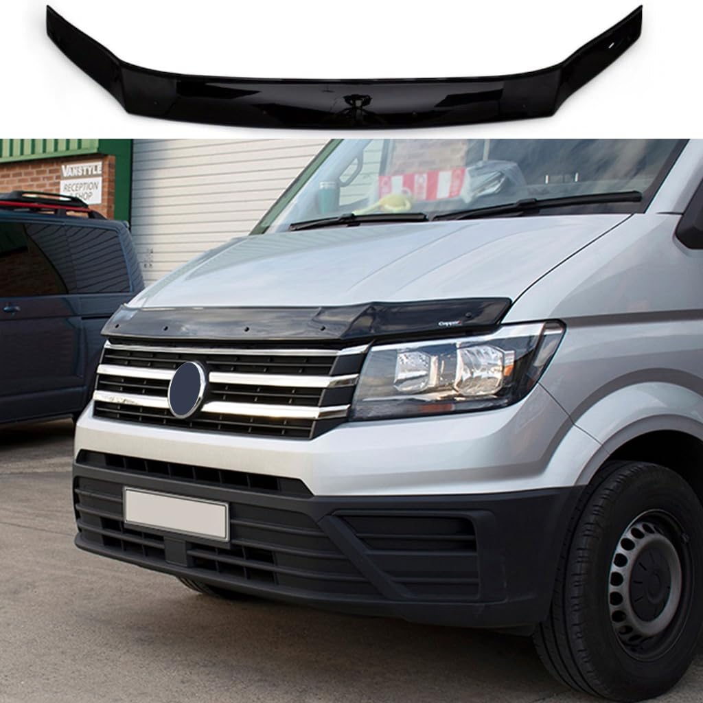 Protector de Capó Delantero para Volkswagen Crafter 2017+, Deflector y Protector de Piedras, Color Negro