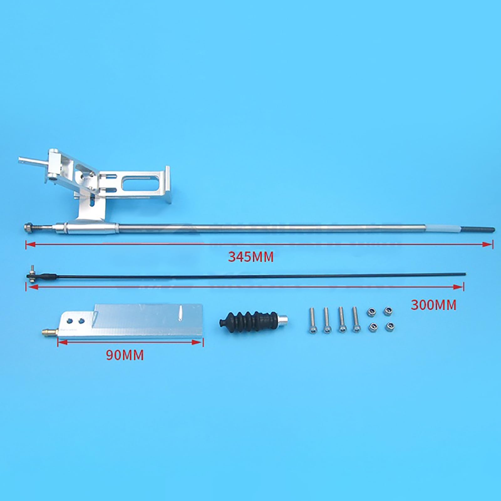 4mm Integriertes Flex-Wellen-System Mit Ruder Für RC-Boote – Kompatibel Mit Bajonett- Und M4-Propellern, Inkl. Wellenhalterung(for Threaded Paddles)