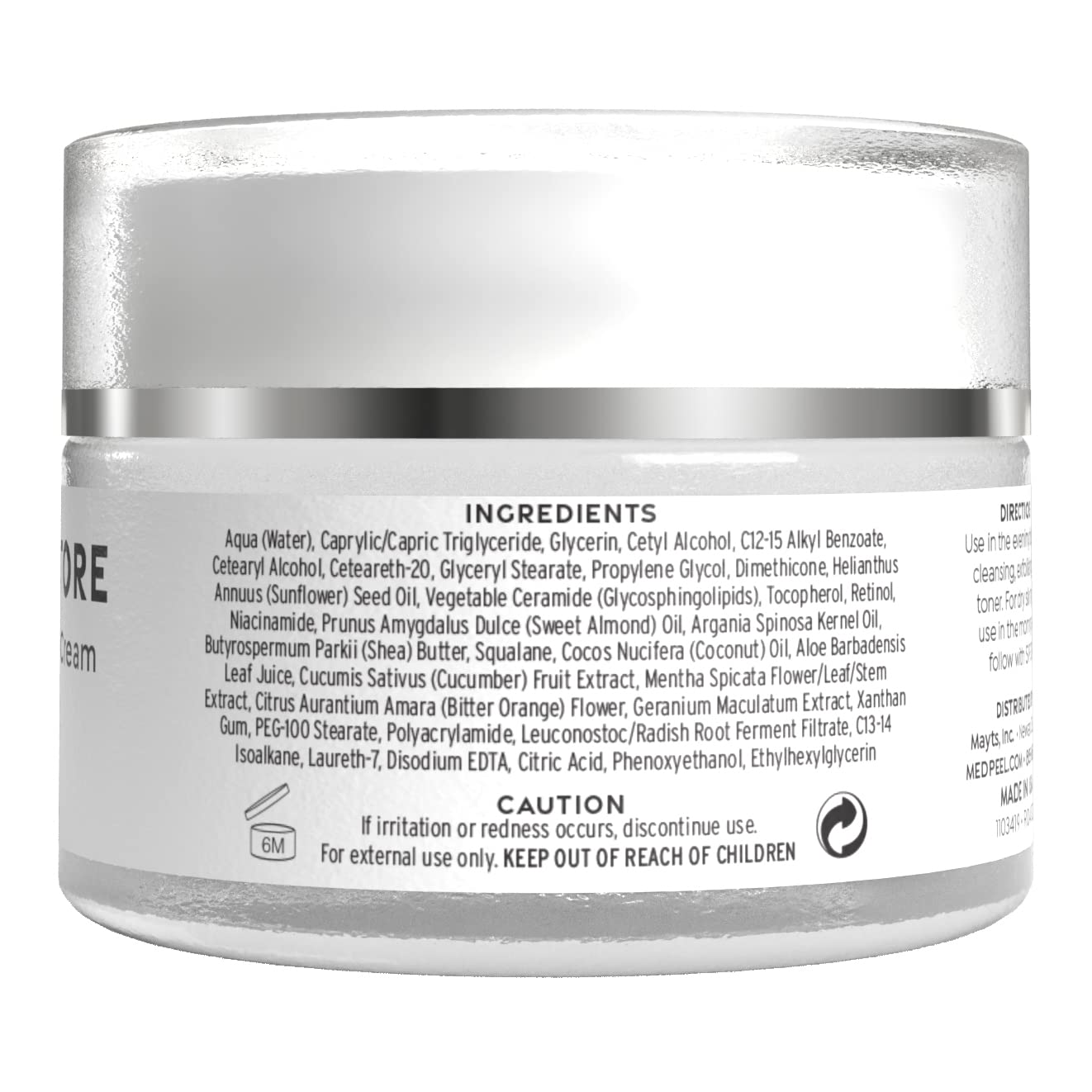Medpeel Youth Restore Firming Ceramide Face Cream, Shea Butter, Retinol, Vitamin E Moisturize and Plump Aging Skin, 1.7 fl oz