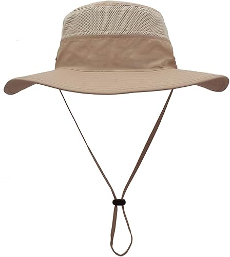 Miniatura 25 de Home Prefer Sombrero de sol UPF 50+ para hombre, ala ancha, protección UV, sombrero para hombre y mujer, playa, safari, jardinería, golf, pesca