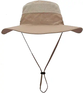 Men's Sun Hat UPF 50+ Wide Brim Bucket Hat Windproof Fishing Hats