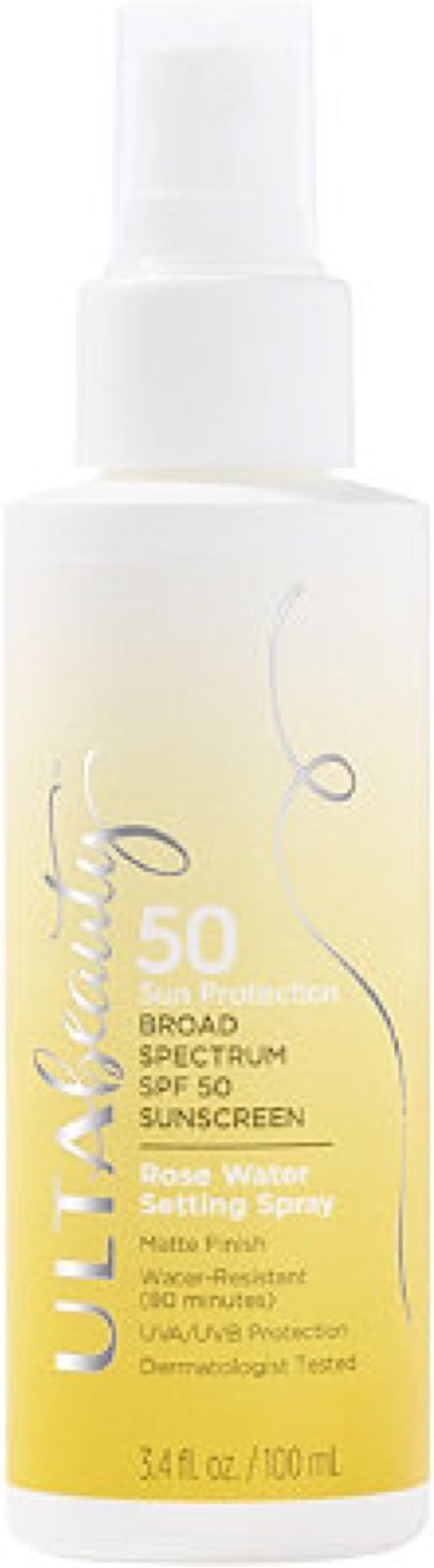 Ulta Beauty SPF 50 Sunscreen Rose Water Setting Spray