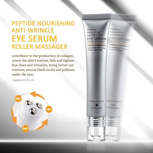 Miniatura 6 de Peptide Under Eye Roller Serum con bolas de rodillo para ojeras e hinchazón  Crema de bolas de masaje para líneas finas y arrugas  Hidrata ilumina