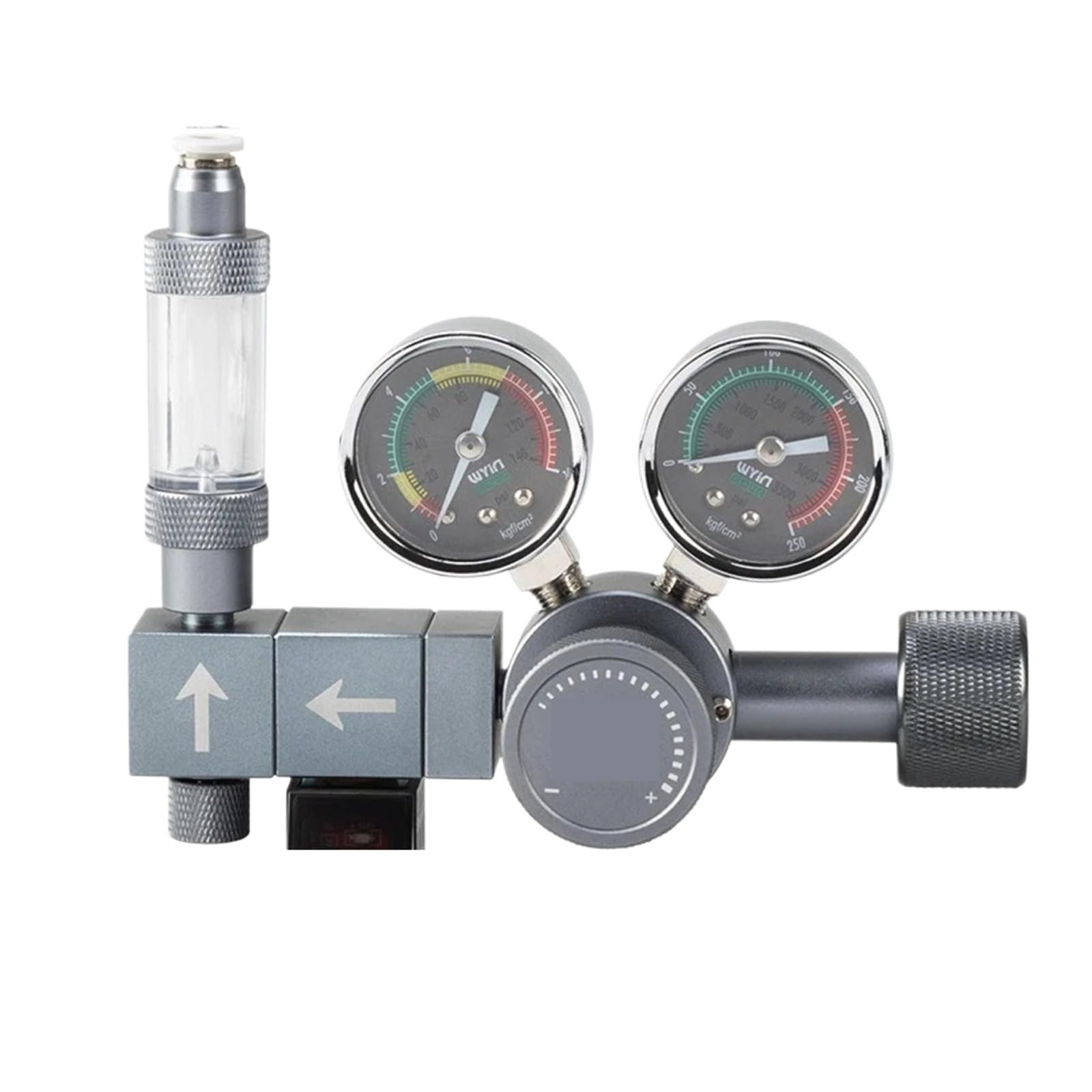 Vmvud One Color Aquarium Regulator With Electromagnetic Valve Bubble Gauge Fish Tank Co2 Pressure Reducing Valve(G3-4)