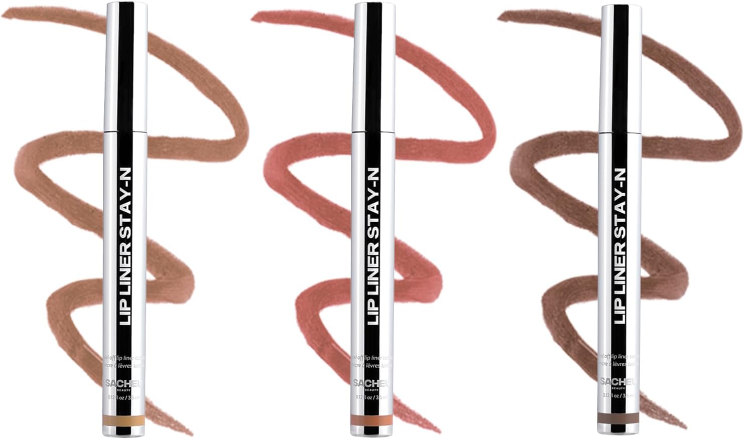 Lip Liner STAY-N Peel Off Lip Stain - Long Lasting Waterproof Lip Tint with Hyaluronic Acid & Vitamin E – Transfer Proof Matte Finish, Vegan & Cruelty-Free (Core Bundle)