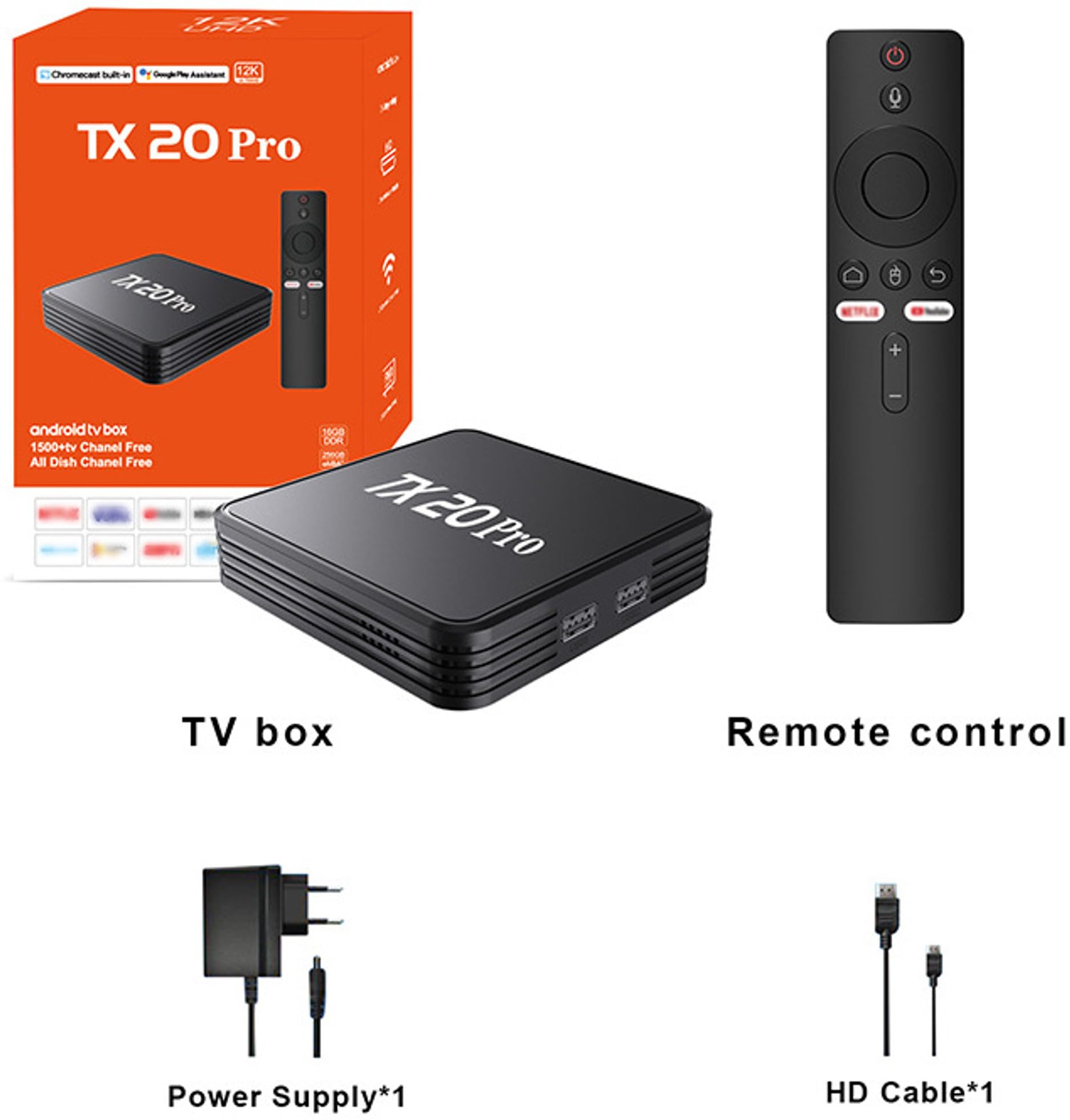 TX20 Pro Android Smart TV Box, 4K Ultra HD, 8Gb Ram/128gb ROM