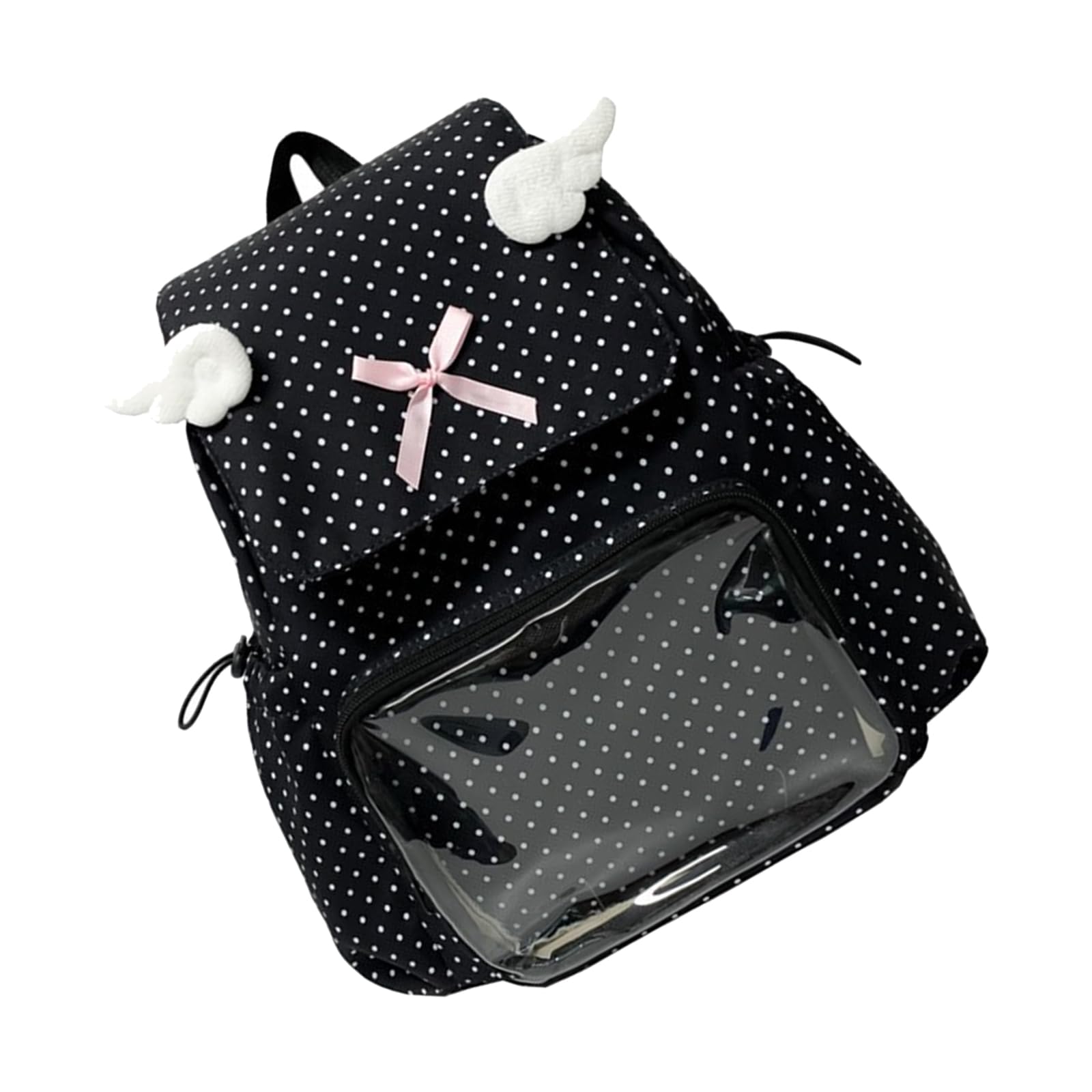 Elegante zaino trasparente con modello retrò, spazioso design resistente all ' usura, zaino per viaggi, attività all ' aperto