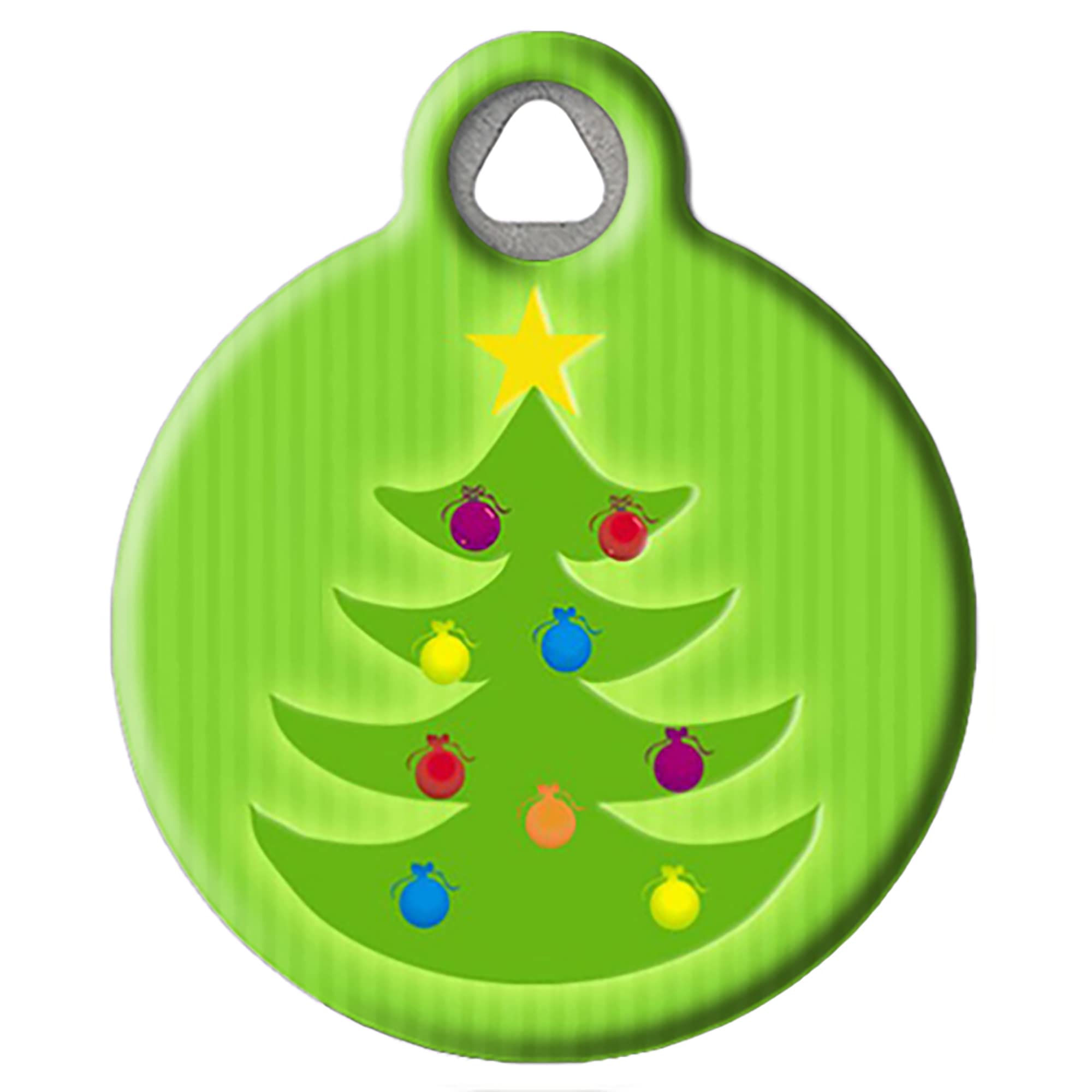 Dog Tag Art Christmas Tree Glow Custom Pet ID Tag for Dogs (Small), Cute, Funny Christmas Dog Tags and Cat Tags, Personalized Dog Tags with Customized Identification Information
