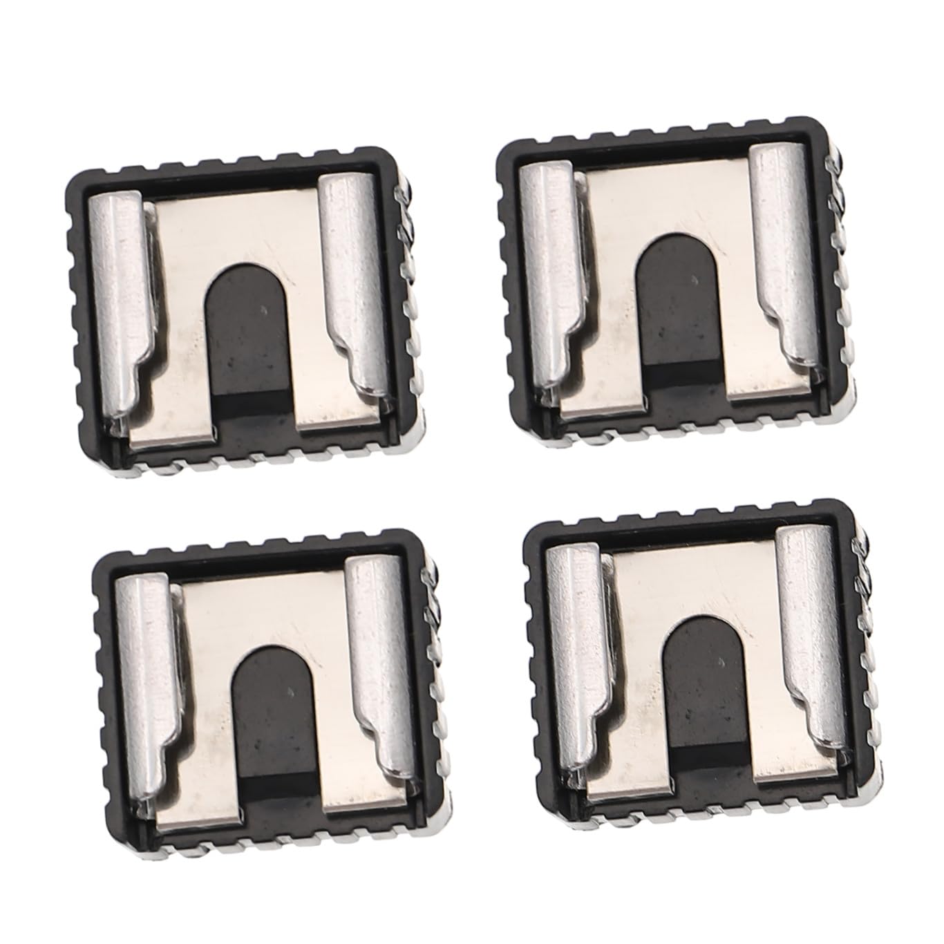 Soporte para luz LED y flash de cámara con base de hierro resistente, pack de 4 de alta duración 8