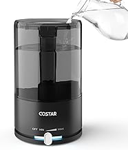 COSTAR Humidifier for Room Moisture with 4.2 Litres Water Tank, Top-Refill Cool Mist Ultrasonic Humidifier for Home Bedroom Whisper-Quiet, Auto-Shut off, Effective Cold & Cough Relief, Black