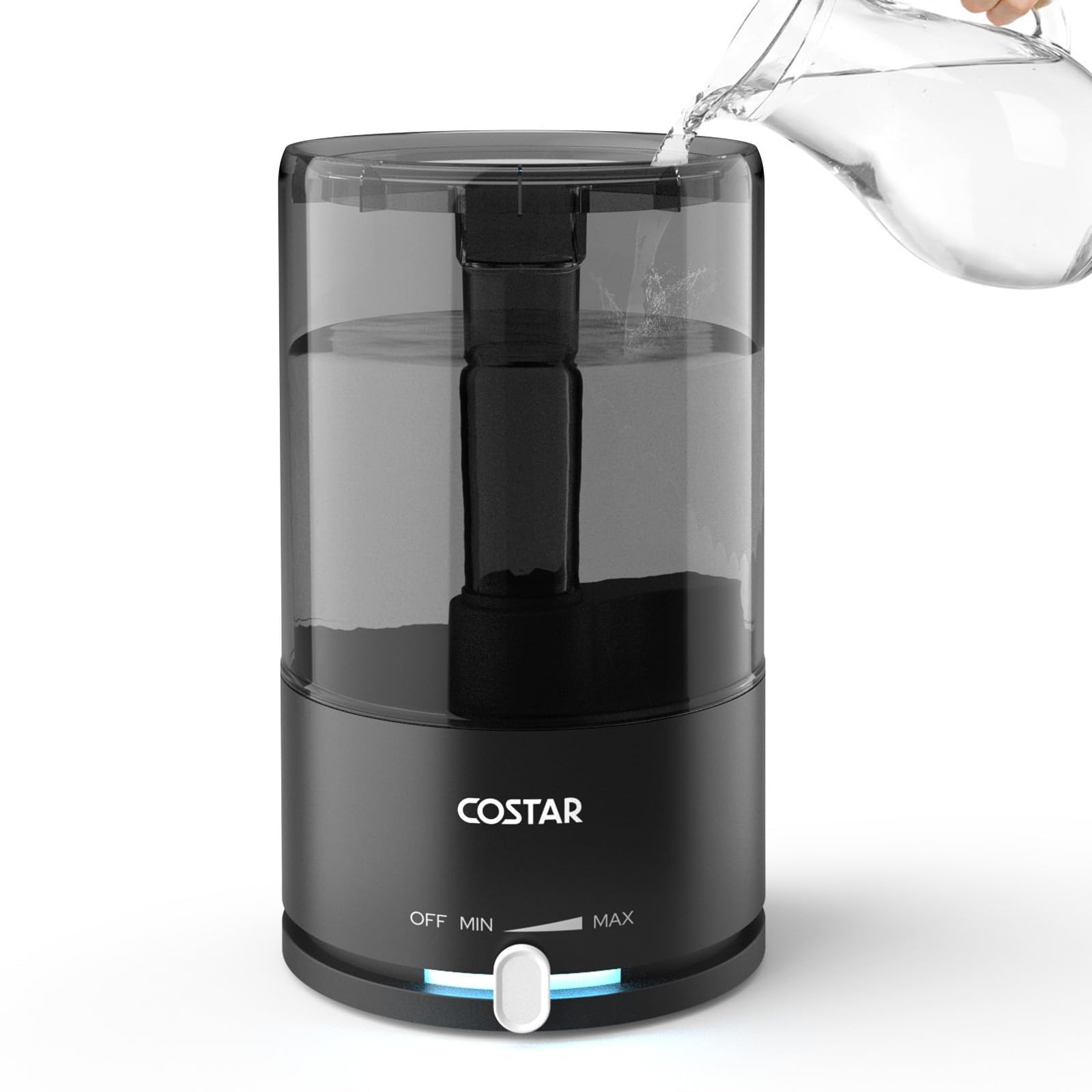 COSTAR Humidifier for Room Moisture with 4.2 Litres Water Tank, Top-Refill Cool Mist Ultrasonic Humidifier for Home Bedroom Whisper-Quiet, Auto-Shut off, Effective Cold & Cough Relief, Black