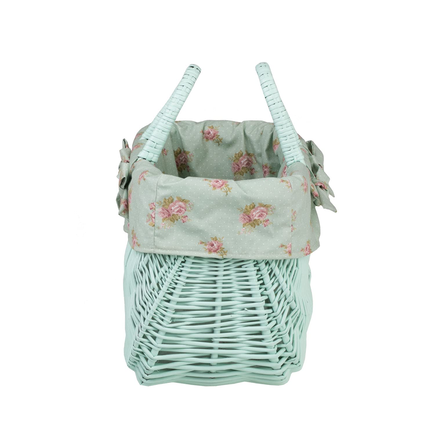 e-wicker24 pleciony kosz na zakupy z uchwytem, lekki kosz piknikowy, kosz na prezent w stylu vintage, pleciony z wikliny
