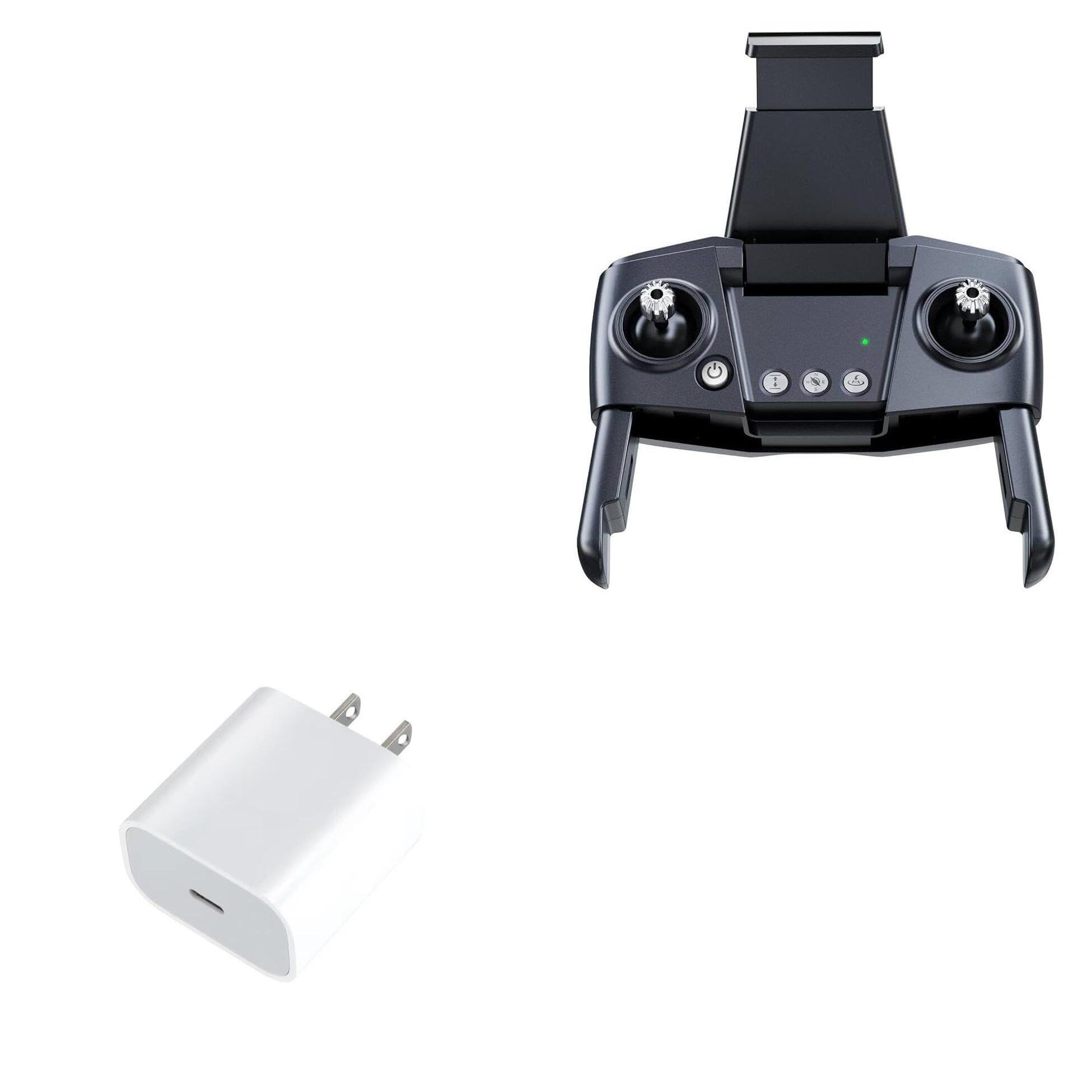 BoxWave Charger Compatible with Ruko Veeniix V11MINI Remote Controller - PD GAN miniCube (30W), 30W Tiny PD GAN Type-C Wall Charger - Winter White