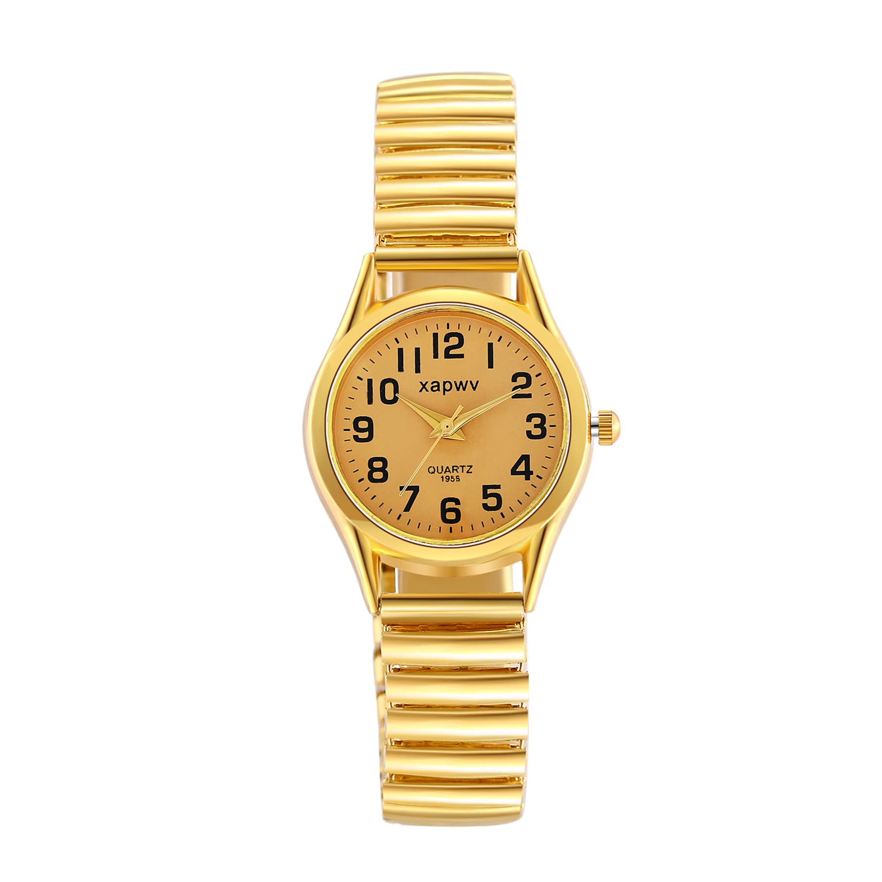 JewelryWe Orologio Elastico Da Donna Uomo: Cinturino in Metallo Lega Colorati Retro Vintage Orologio al Quarzo Piccolo Idee Regalo Festa della Mamma Papa'