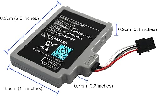 Miniatura 5 de OSTENT 37V 1500mAh Rechargeable Battery Pack Replacement for Nintendo Wii U Gamepad