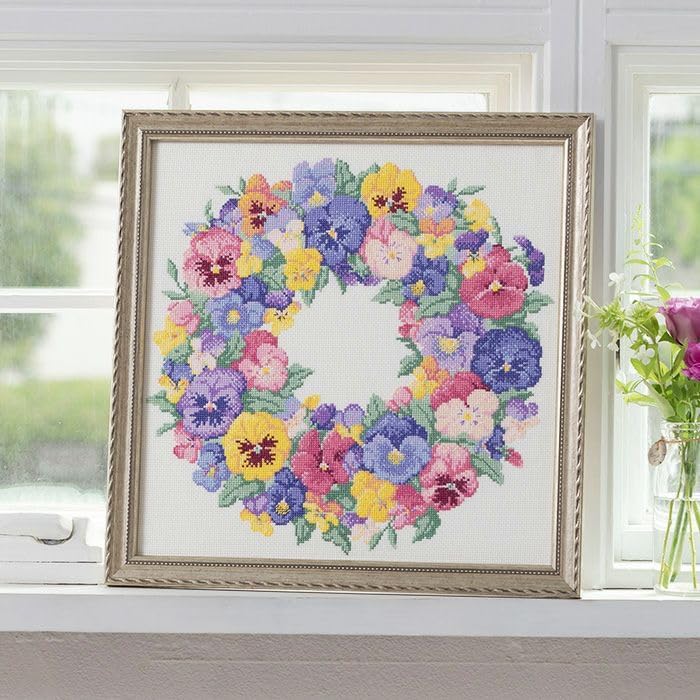 ホビーラホビーレ HOBBYRA HOBBYRE クロスステッチフレーム＜ビオラのリース＞