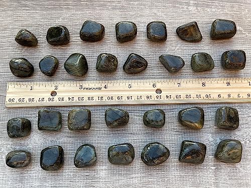 Image of GAF TREASURES 1 /2 LB Labradorite Tumbled Stones, Polished Labradorite Gemstone, Labradorite Healing Crystals (Labradorite)